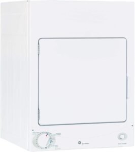 GE DSKS333ECWW Professional Series Spacemaker, 3.6 Cu. Ft. Capacity Stackable Electric Dryer, White