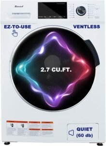 2-in-1 Front Load Washer and Dryer Combo 24", 2.7 Cu. Ft. All-in-one Washer Dryer Ventless for Apartment, Dorm, RV, 16 Cycles, Compact Space Saver