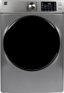 Kenmore 8.0 cu. ft. Front Load Electric Dryer with Wrinkle Guard & Accela Steam to Reduce Wrinkles, Static & Odors - Smart Sensor Drying - LED - ENERGY STAR Certified - Metallic Silver