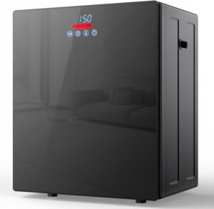 EUHOMY 1.5 Cu.ft. Portable Clothes Dryer, 850W Compact Dryer with Exhaust Hose, Mirror Finish, LCD Touch Panel, 4 Drying Modes, 5.5lbs Capacity, Portable Dryer for Apartments, Dorms, Rvs, Black