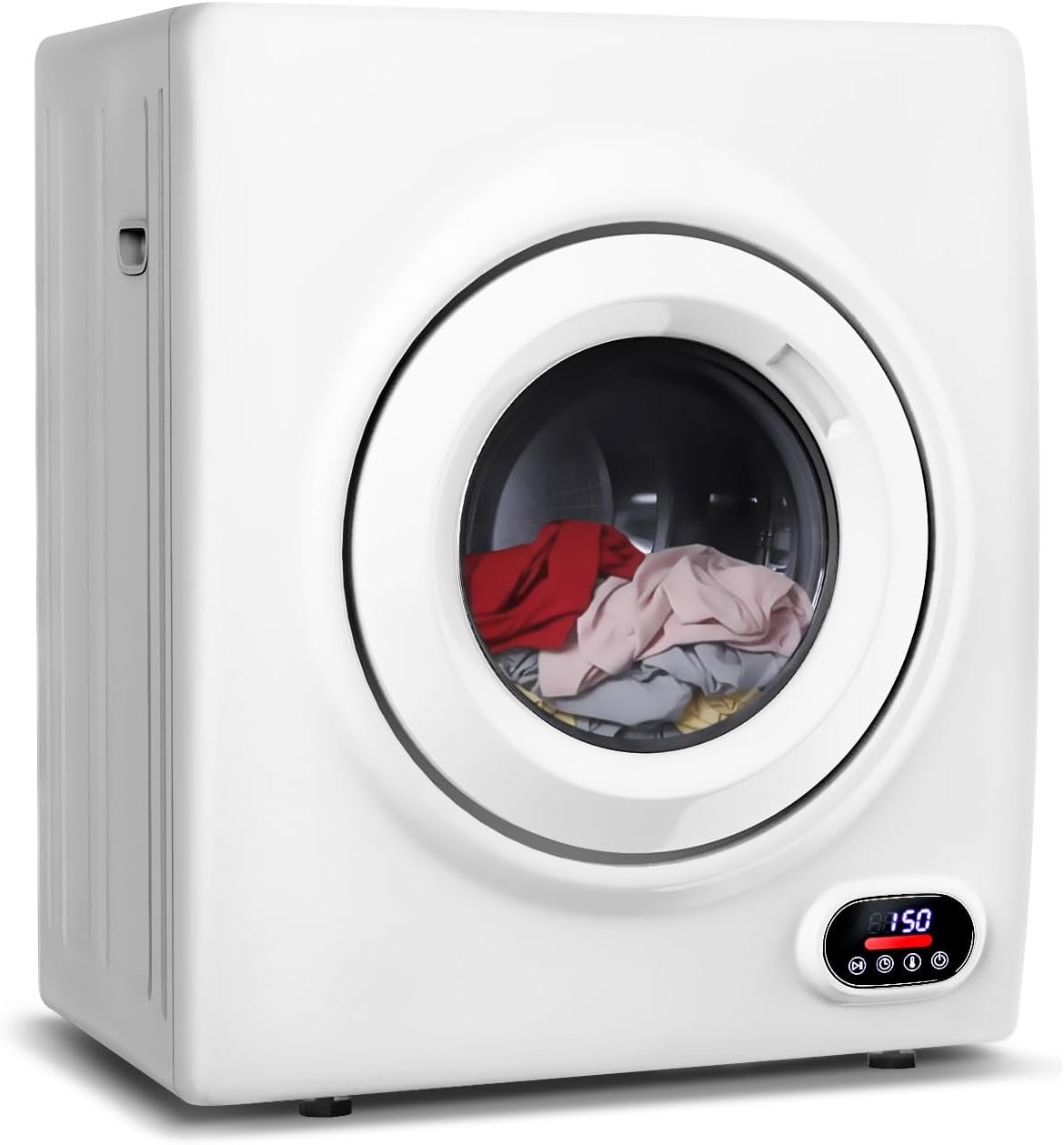 3.5 Cu.Ft Portable Clothes Dryer - 1500W Clothes Dryer with Stainless Steel Tub, Front Load Tumble, LCD Touch Panel - Compact Drying Unit for Laundry, Apartments, Dorms