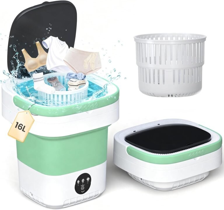 Portable Washing Machine Review: 16L Mini Foldable Washer with Blue Light Technology