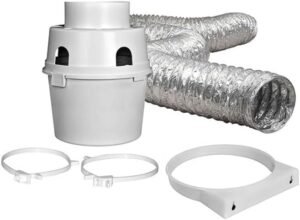 Dundas Jafine TDIDVKZW Indoor Dryer Vent Kit with 4" x 5' Duct