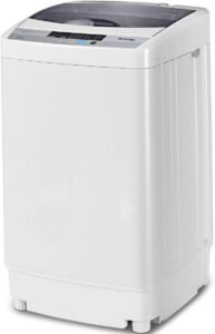 Giantex Full-Automatic Washing Machine Portable Compact 1.34 Cu.ft Laundry Washer Spin with Drain Pump, 10 programs 8 Water Level Selections with LED Display 12 Lbs Capacity
