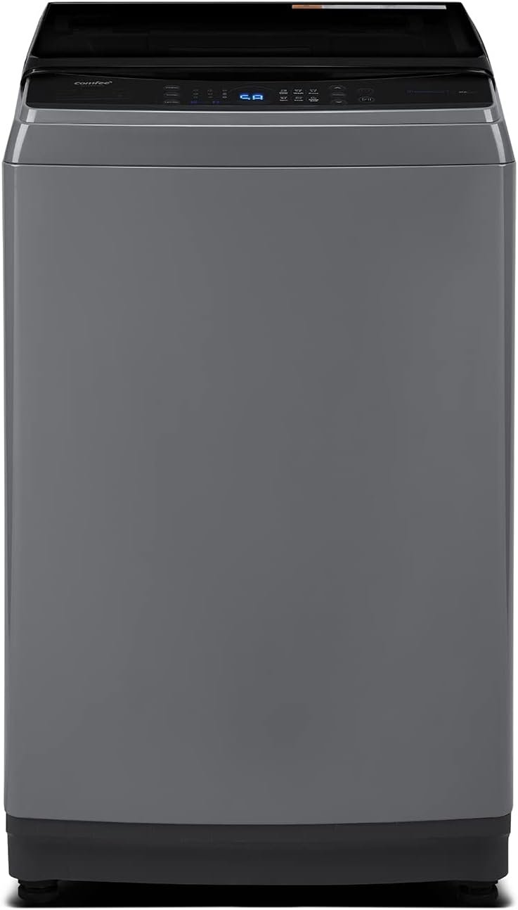 COMFEE’ Washing Machine 2.4 Cu.ft LED Portable Washing Machine and Washer Lavadora Portátil Compact Laundry, 8 Models, Environmentally Friendly, Child Lock for RV, Dorm, Apartment Magnetic Gray