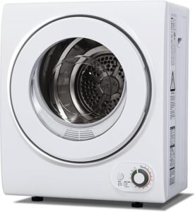 Euhomy Portable Dryer 1.5 cu. ft., 850W Powerful Clothes Dryer with Stainless Steel Drum and Exhaust Hose, Dryer Ideal for Apartments, RVs, Dorm Rooms，White