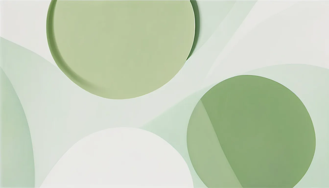 Abstract link path illustration in olive green and pale mint on white — decorative header for Affiliate Disclosure