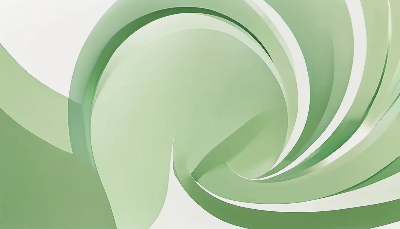 Abstract open frame illustration in olive green and pale mint on white — decorative header for Contact Laundry Choice