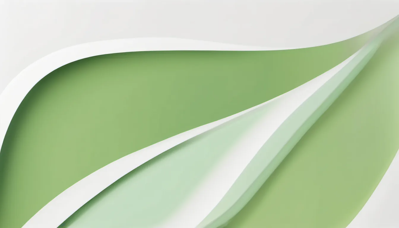 Abstract closed enclosure illustration in olive green and pale mint on white — decorative header for Privacy Policy