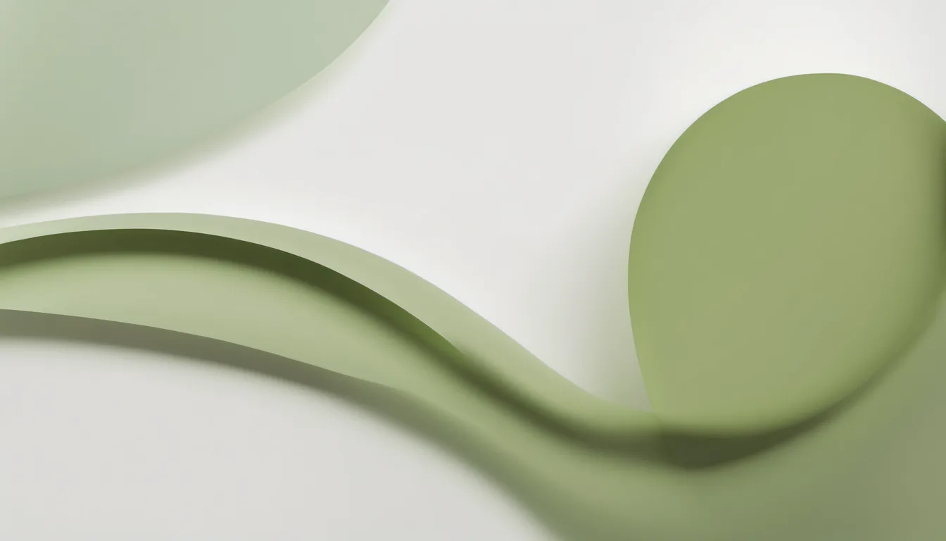 Abstract distribution curve illustration in olive green and pale mint on white — decorative header for How Our Washer and Dryer Reviews Are Written
